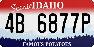 ID license plate 4B6877P