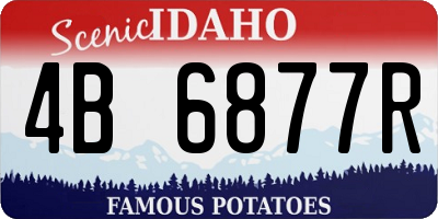 ID license plate 4B6877R