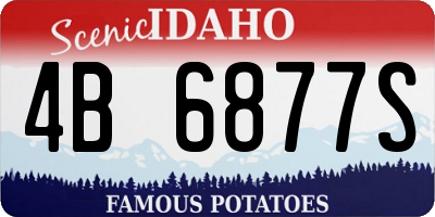 ID license plate 4B6877S