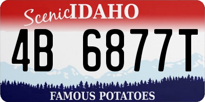 ID license plate 4B6877T
