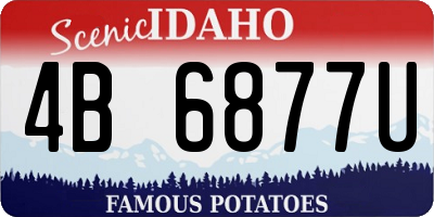 ID license plate 4B6877U