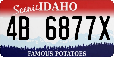 ID license plate 4B6877X