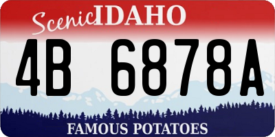 ID license plate 4B6878A