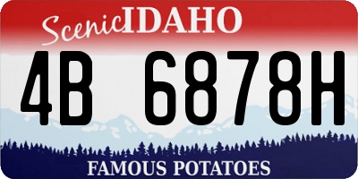 ID license plate 4B6878H