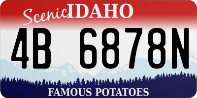 ID license plate 4B6878N