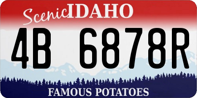 ID license plate 4B6878R