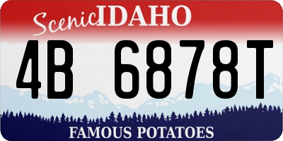 ID license plate 4B6878T