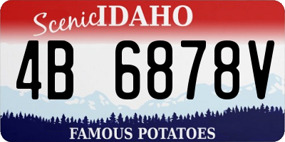 ID license plate 4B6878V