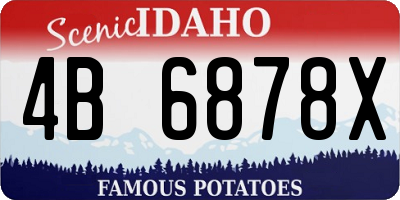 ID license plate 4B6878X