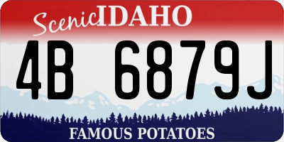 ID license plate 4B6879J