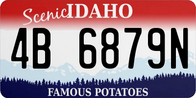 ID license plate 4B6879N