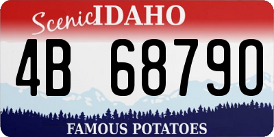 ID license plate 4B6879O