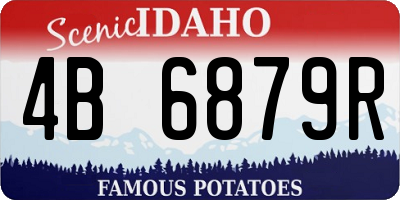 ID license plate 4B6879R