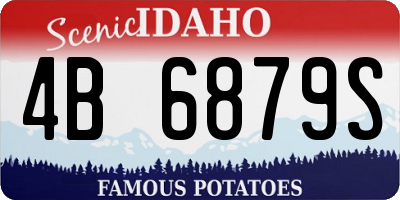 ID license plate 4B6879S