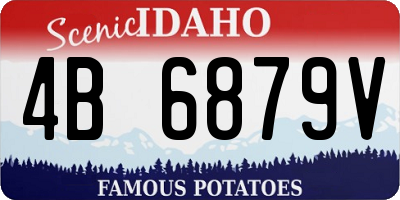 ID license plate 4B6879V