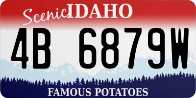 ID license plate 4B6879W