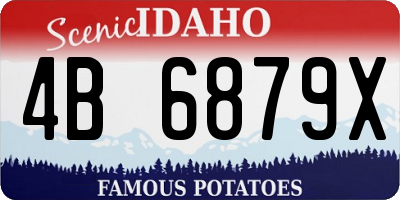 ID license plate 4B6879X
