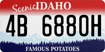 ID license plate 4B6880H