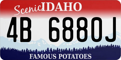 ID license plate 4B6880J