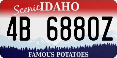 ID license plate 4B6880Z