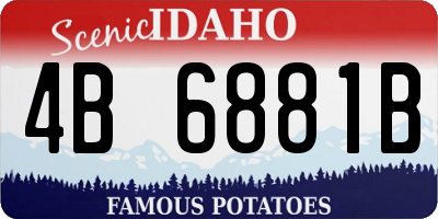 ID license plate 4B6881B