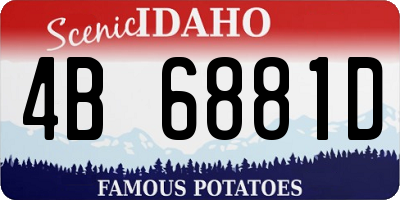 ID license plate 4B6881D
