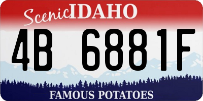 ID license plate 4B6881F