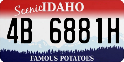 ID license plate 4B6881H