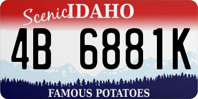 ID license plate 4B6881K