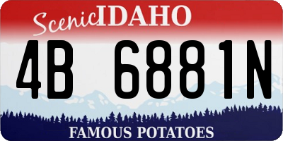 ID license plate 4B6881N