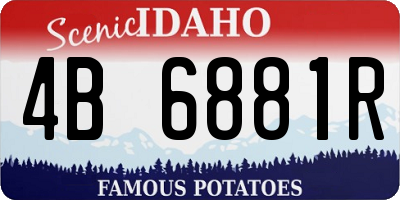 ID license plate 4B6881R
