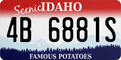 ID license plate 4B6881S
