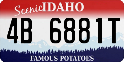 ID license plate 4B6881T