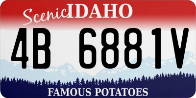 ID license plate 4B6881V