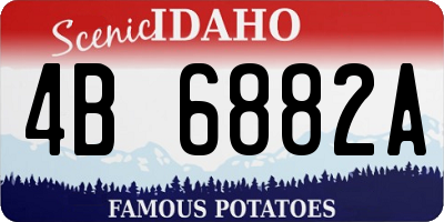 ID license plate 4B6882A