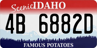 ID license plate 4B6882D
