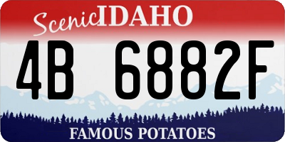 ID license plate 4B6882F