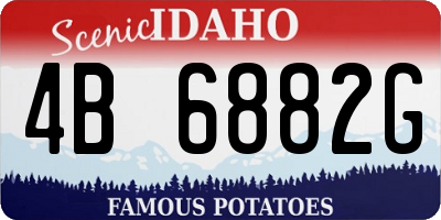 ID license plate 4B6882G