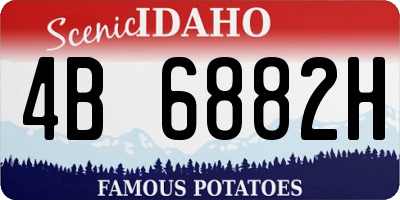 ID license plate 4B6882H