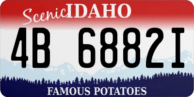 ID license plate 4B6882I