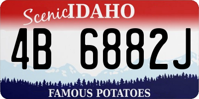ID license plate 4B6882J