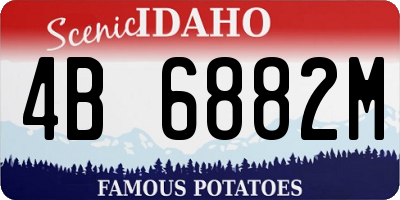 ID license plate 4B6882M