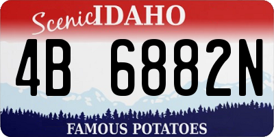 ID license plate 4B6882N