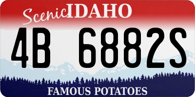 ID license plate 4B6882S