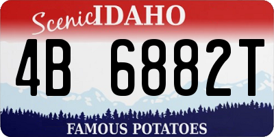 ID license plate 4B6882T