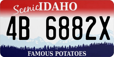 ID license plate 4B6882X