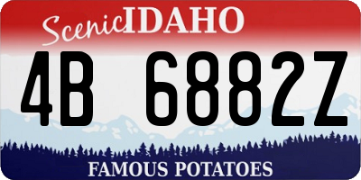 ID license plate 4B6882Z