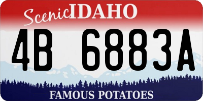 ID license plate 4B6883A