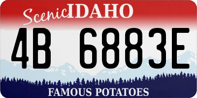 ID license plate 4B6883E