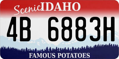 ID license plate 4B6883H